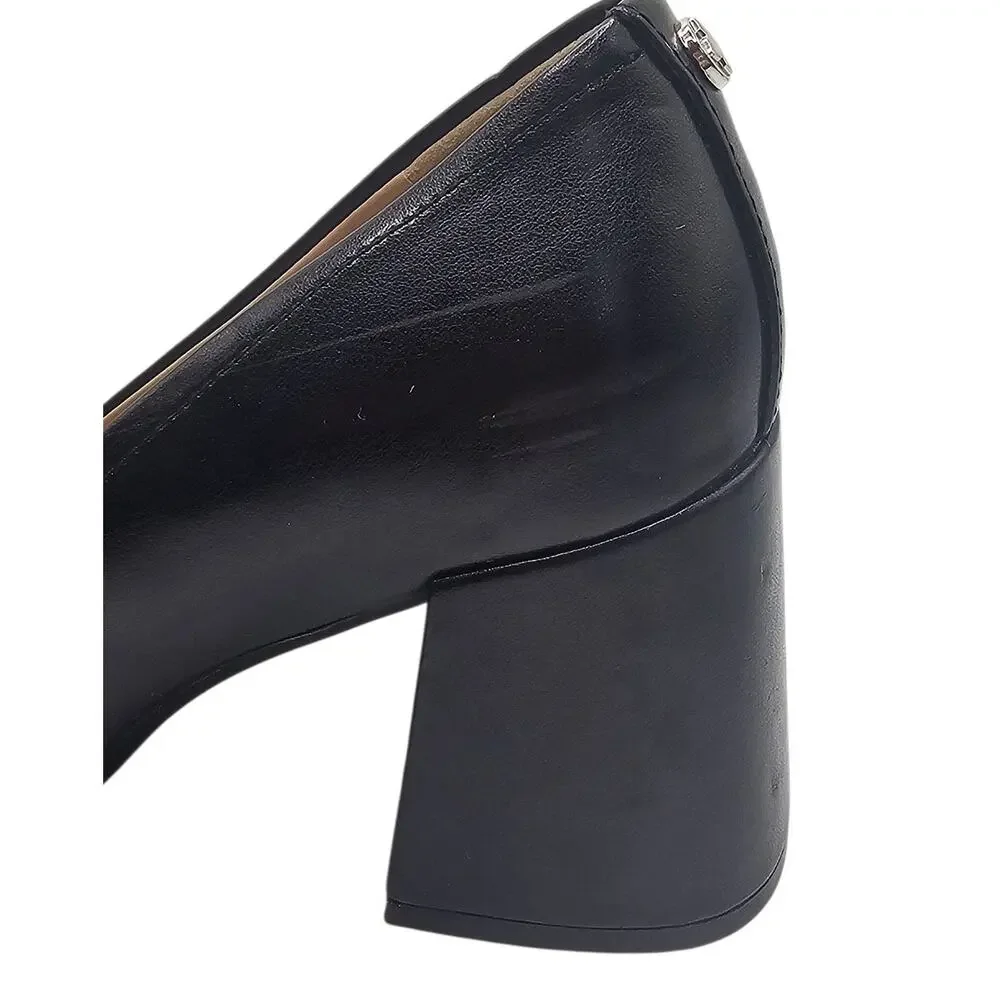 Kelly & Katie Black & White Tweed Tonnia Preppy Academia Loafer Pump Heel
